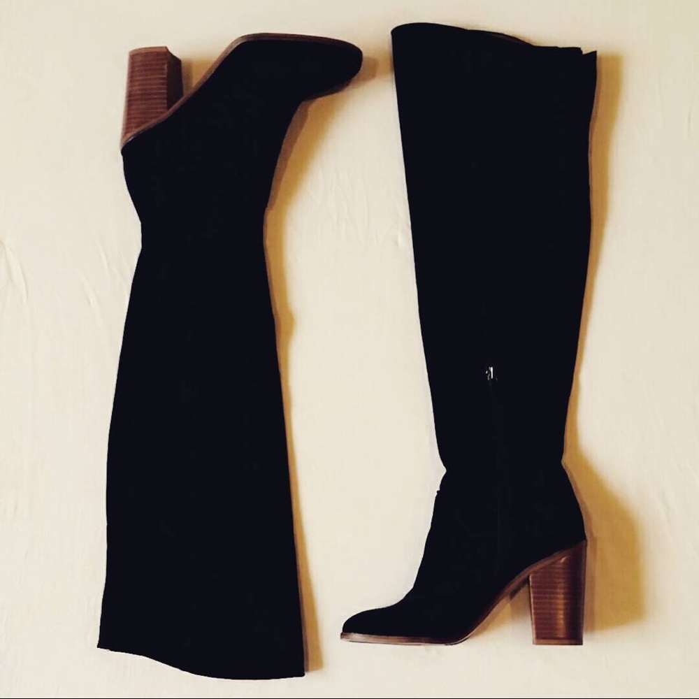 Black over the knee Franco Sarto leather boots